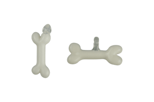 These are Glass Bone Pendants by Technicolor Tony available at Ritual Colorado. Featuring integrated clear loops so you can string onto a necklace or bracelet.