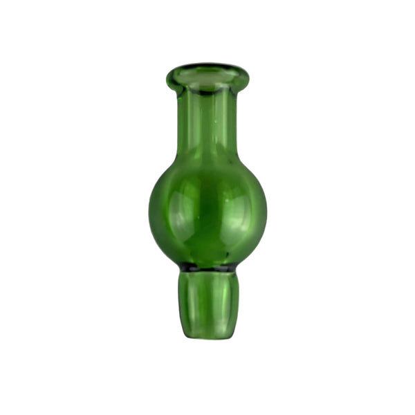 This is the Emerald Classic Bubble Cap 19mm by Ritual Essentials available at Ritual Colorado. Featuring vibrant colors, a flared handle and a bubble to seal your bangers these sleek carb caps are the perfect upgrade to your dab station.