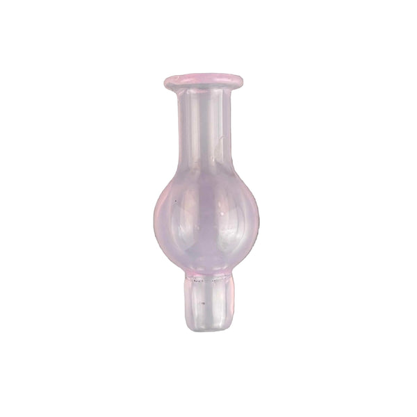 This is the Jade Pink Classic Bubble Cap 19mm by Ritual Essentials available at Ritual Colorado. Featuring vibrant colors, a flared handle and a bubble to seal your bangers these sleek carb caps are the perfect upgrade to your dab station.