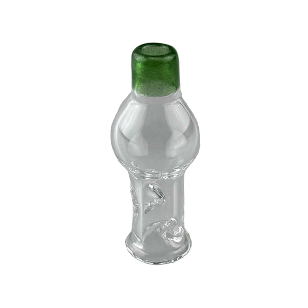 These are Bubble Pivot Blender Tops by Ritual Essentials available at Ritual Colorado. Featuring circulating airflow for the Puffco Pivot these sleek tops also feature a vibrant accent color mouthpiece.