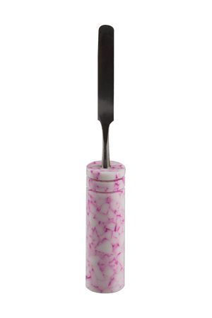 This is the Cherry Blossom dab tool from Hash Handlez available at Ritual Colorado. Each includes a beautiful resin dab tool, protective hard case, and a hand-written card. Check out these locally Denver-made dabber tools today!