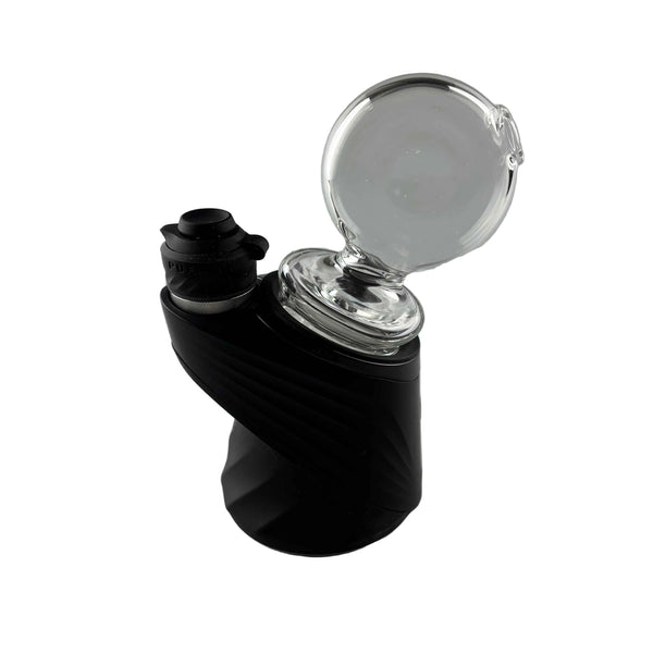 This is the Clear Disc Puffco Peak Dry Top by Technicolor Tony available at Ritual Colorado. A sleek low-profile top featuring a clear disc with an angled mouthpiece available for a great price.