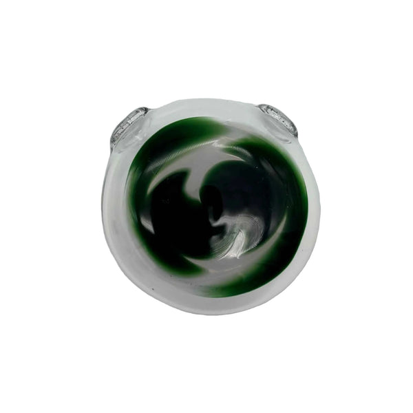 This is the Clear / Green Color Swirl Glass Disc Pendant by Biting Glass available at Ritual Colorado. Featuring vibrant swirling color patterns and two holes so you can string it onto your favorite necklace. Handmade in Denver, Colorado.