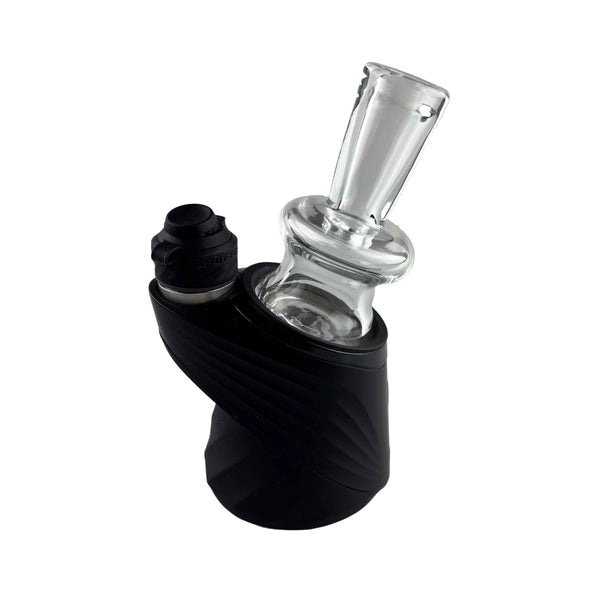 These are Clear Puffco Peak Glass Dry Tops by Technicolor Tony available at Ritual Colorado. Featuring sleek shapes in crisp clear glass these are a stylish glass upgrade for your erig.