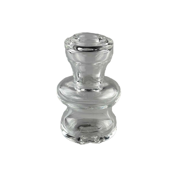These are Clear Puffco Peak Glass Dry Tops by Technicolor Tony available at Ritual Colorado. Featuring sleek shapes in crisp clear glass these are a stylish glass upgrade for your erig.