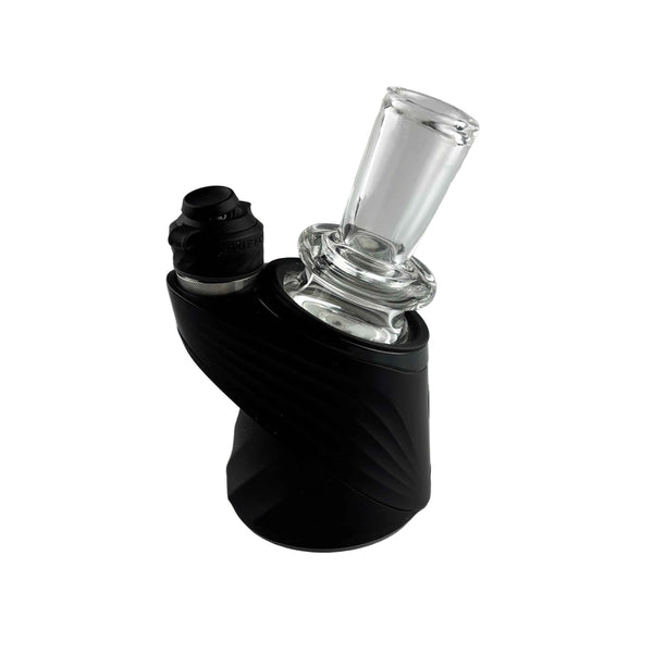 These are Clear Puffco Peak Glass Dry Tops by Technicolor Tony available at Ritual Colorado. Featuring sleek shapes in crisp clear glass these are a stylish glass upgrade for your erig.