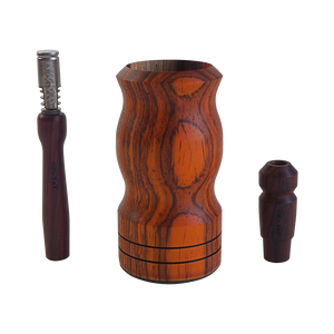 This is Ed's TnT Special Edition WoodScents AromaLog in Cocobolo wood available at Ritual. Shown with the two included cocobolo stems. 