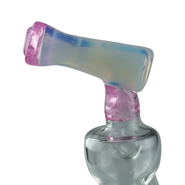 This is the Cotton Candy Vortex Recycler by Technicolor Tony available at Ritual Colorado. A sleek handmade glass recycler with a 10mm female connection and vortex recycling action.
