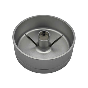 This is the Silver Spiked Debowler Ashtray by Ritual Co. available at Ritual Colorado. Featuring two spikes for easy cleaning of your bowl, a large material gathering area in the base, and a magnet in the center for easy storage of your stick vaporizer. 