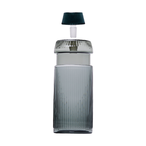 This is the Charcoal Deco Gravity Bong from NWTN Home available at Ritual Colorado. A vintage inspired glass piece that matches form with function for thick and powerful hits.