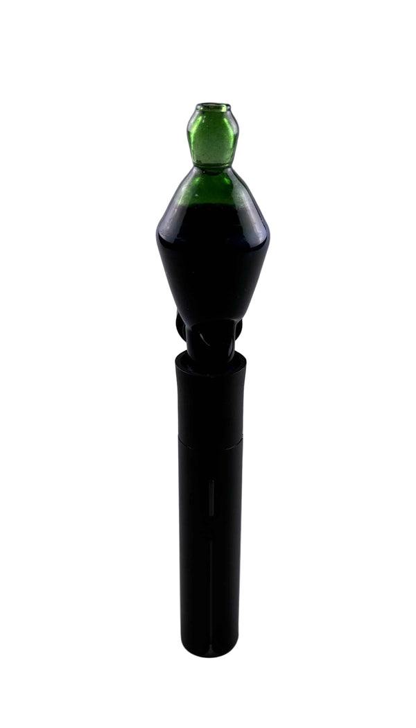 This is the Diamond Pivot Top by Biting Glass available at Ritual Colorado. A sleek handmade glass top featuring circulating airflow for your terp pearls and a bold style.