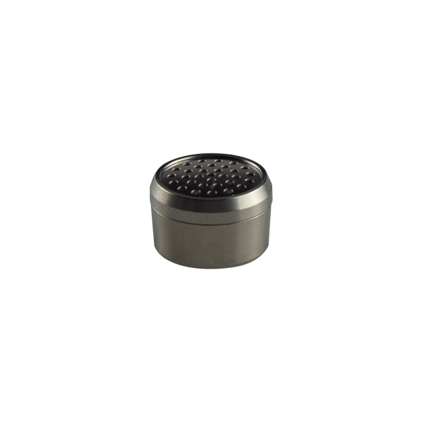 These are stainless steel dosing caps that work with Storz & Bickel vaporizers (Mighty+ Crafty+. Venty) and are available at Ritual Colorado. These dosing caps help keep your vaporizers oven clean for longer and also offer easy bowl swapping and reloading on the go.
