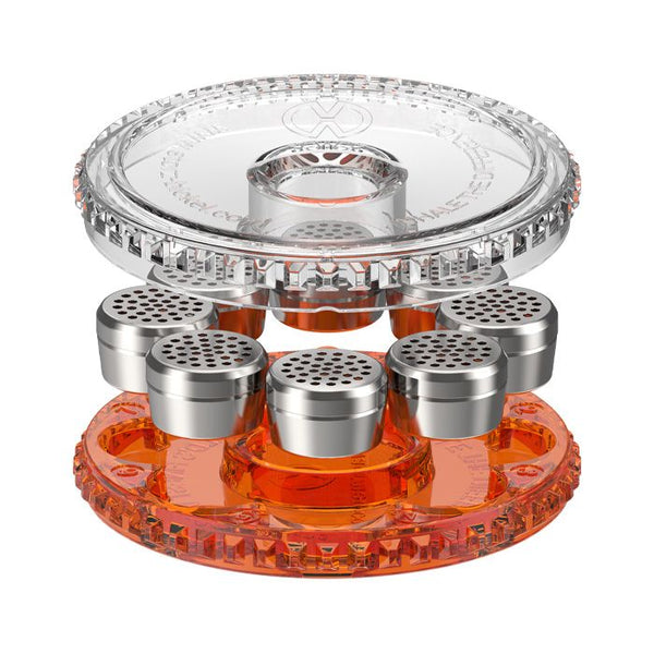 This is the Dosing Capsule Magazine by Storz & Bickel available at Ritual Colorado. Featuring room for 8 dosing caps this convenient holder allows you to swap bowls while on the go.