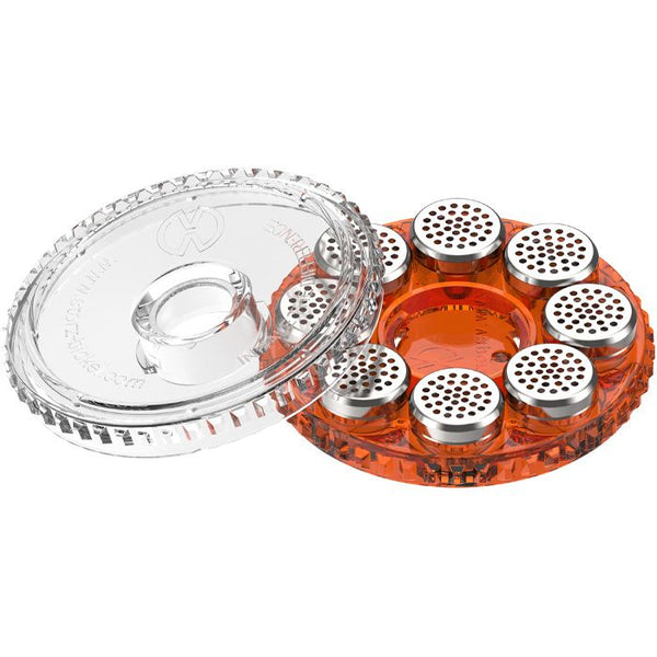 This is the Dosing Capsule Magazine by Storz & Bickel available at Ritual Colorado. Featuring room for 8 dosing caps this convenient holder allows you to swap bowls while on the go.