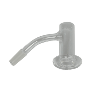 This is the 45 Degree joint angle Quartz Slurpee Banger from Evan Shore Bangers available at Ritual. Made from American quartz, featuring a slurper body and clean beveled edge. This banger is great for the heady quartz collectors and dab connoisseurs.