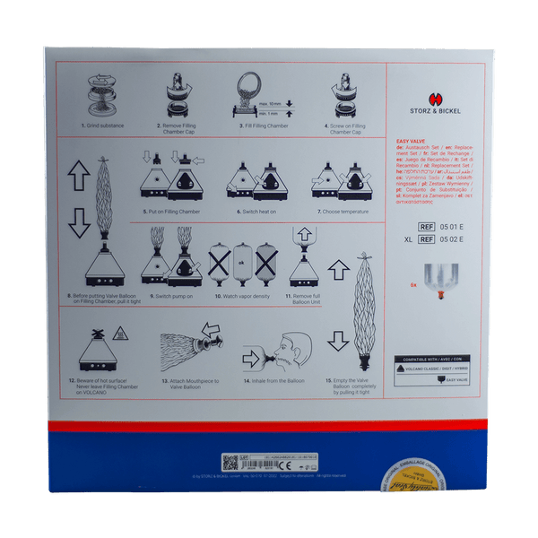 This is the Easy Valve Replacement Set from Storz & Bickel available at Ritual Colorado. Including 6 pre-assembled vapor balloons with easy valve connection to keep your Volcano sessions cranking.