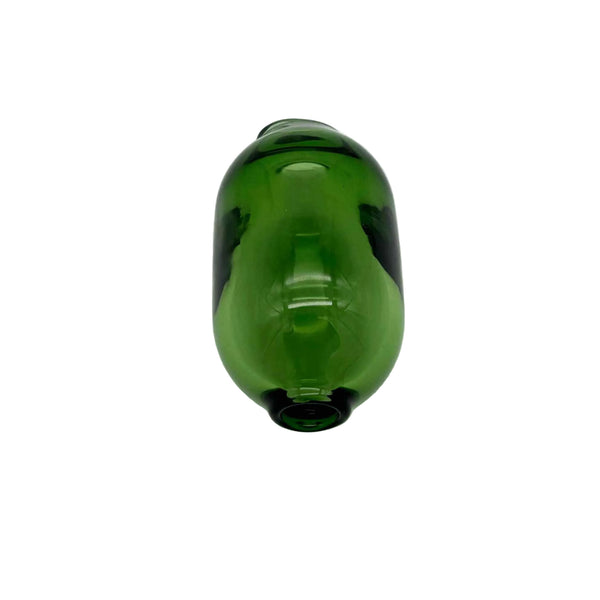 This is the Emerald Handmade Glass Macrame Bead (5mm ID) by Biting Glass available at Ritual Colorado. Hand crafted in Denver, Colorado these sleek beads are the perfect accent for your craft project.