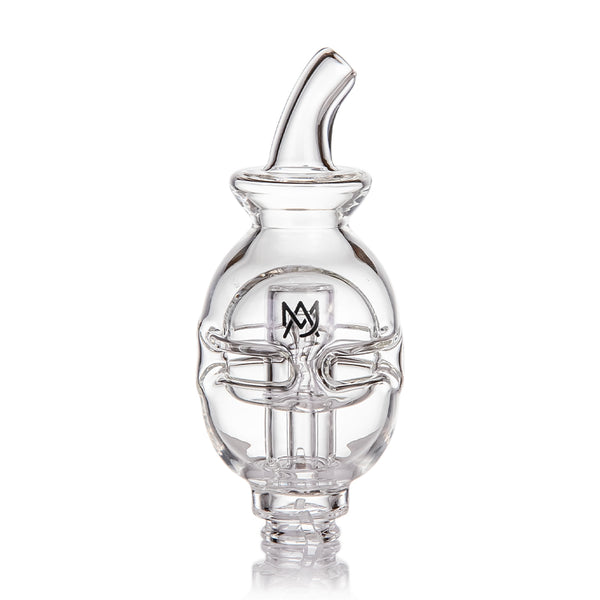 This is the Fab Egg Glass Pivot Top by MJ Arsenal available at Ritual Colorado. Perfect for water filtering your Puffco Pivot this refined top does a great job of cooling your vapor. 