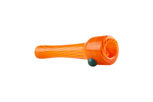 This is the Fire & Agua Chillum by Technicolor Tony available at Ritual Colorado. A sleek one hitter featuring clean colorful lines and a refined shape, made here in Denver, Colorado.