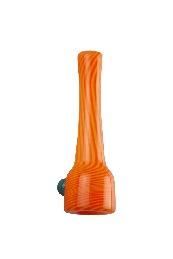 This is the Fire & Agua Chillum by Technicolor Tony available at Ritual Colorado. A sleek one hitter featuring clean colorful lines and a refined shape, made here in Denver, Colorado.