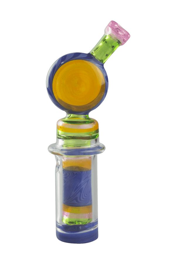 This is the Linework Switch 2 Wet Top by Technicolor Tony available at Ritual Colorado. Featuring tons of vibrant colors accented by detailed purple linework sections for a one-of-a-kind upgrade to your Dr. Dabber eRig.