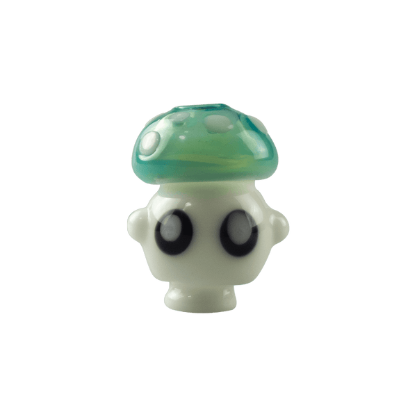 This is the fungus friend Pivot Top by Technicolor Tony available at Ritual Colorado. A fun heady glass topper featuring a friendly little mushroom man. 