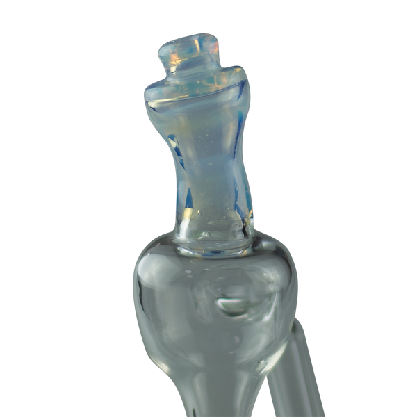 This is the Ghost Vortex Recycler by Technicolor Tony available at Ritual Colorado. A sleek handmade glass recycler with a 10mm female connection and vortex recycling action.