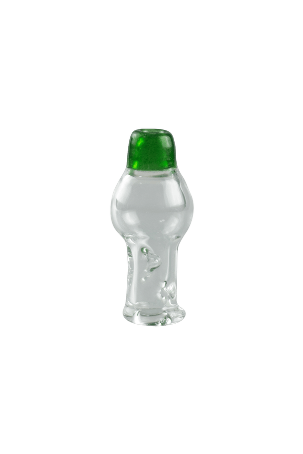 These are Bubble Pivot Blender Tops by Ritual Essentials available at Ritual Colorado. Featuring circulating airflow for the Puffco Pivot these sleek tops also feature a vibrant accent color mouthpiece.