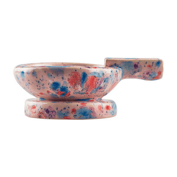 This is the Gumball ceramic ash tray from Jaxel's Art available at Ritual Colorado. It features an extended arm perfect for holding your joint, dynavap or whip mouthpiece. Check out all the beautiful one-of-one ceramic products from Jaxel's Art and let us know if you're ever interested in a custom creation.