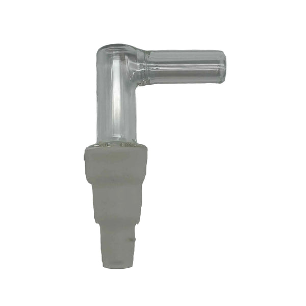 This is a 10/14/19mm High Airflow Glass Whip Adapter available at Ritual Colorado. These adapters fit High Airflow size (3/8" inner diameter) flexible whip tubing and are also compatible with Volcano Hybrid tubing.