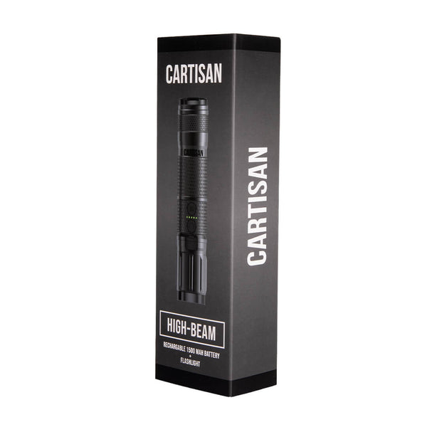 This is the High Beam by Cartisan available at Ritual Colorado. A sleek combined 1500 mah 510-thread battery combined with a flashlight in one discrete package.
