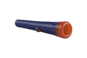 This is the Purple Swirl Chillum by Technicolor Tony available at Ritual Colorado. A stylish handmade one hitter with vibrant colors for your on-the-go sessions.