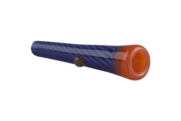 This is the Purple Swirl Chillum by Technicolor Tony available at Ritual Colorado. A stylish handmade one hitter with vibrant colors for your on-the-go sessions.