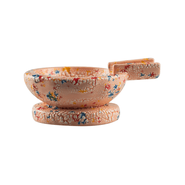 This is the Jawbreaker ceramic ash tray from Jaxel's Art available at Ritual Colorado. It features an extended arm perfect for holding your joint, dynavap or whip mouthpiece. Check out all the beautiful one-of-one ceramic products from Jaxel's Art and let us know if you're ever interested in a custom creation.