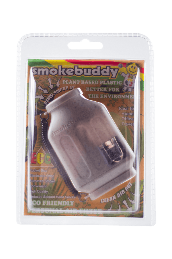 This is the Smokebuddy Junior Personal Air Filter available at Ritual Colorado. Simply exhale your smoke and vapor into the more narrow end and clean air filters out the other side.