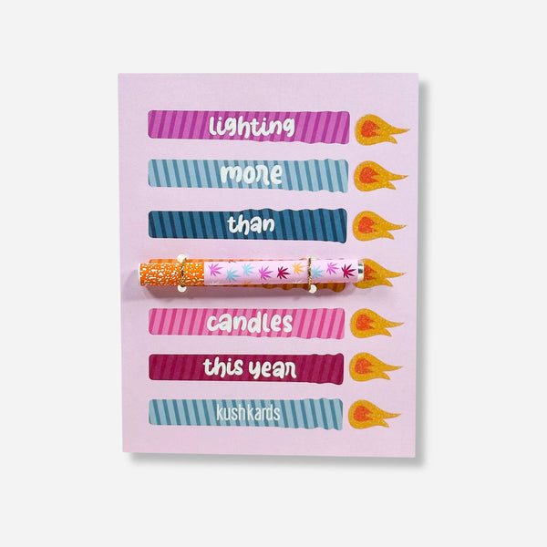 This is the Candles Birthday KushKard available at Ritual Colorado. Featuring a fun birthday message and included one-hitter making a perfect stoner gift. 