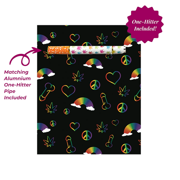 This is the Rainbow Penis naughty cannabis greeting card from KushKards available at Ritual Colorado. A fun greeting card with an included one-hitter perfect for the stoner in your life. 