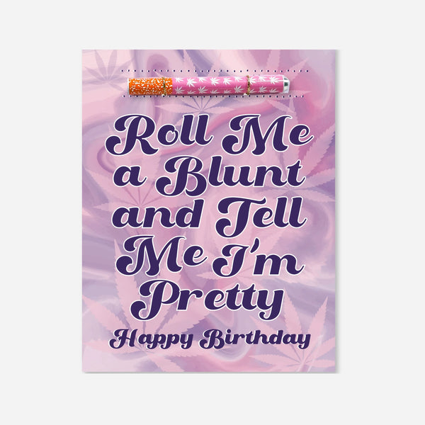 This is the Roll Me A Blunt Birthday KushKard available at Ritual Colorado. Featuring a fun birthday message and included one-hitter making a perfect stoner gift. 
