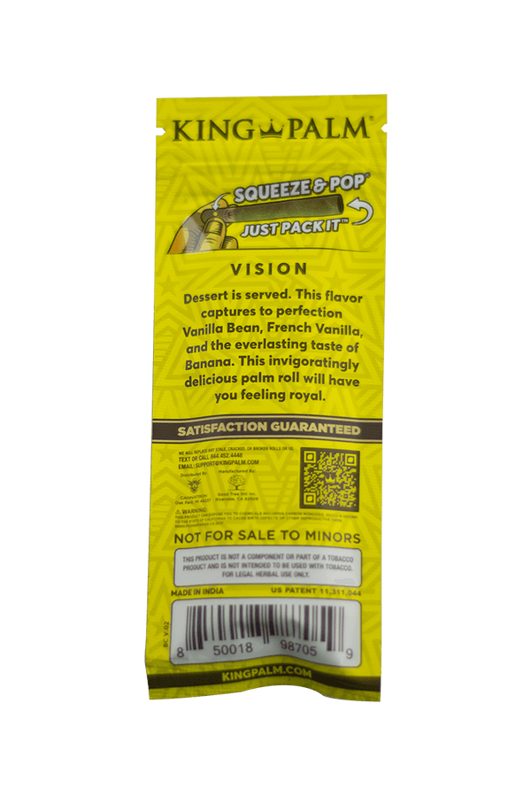 This is a 2 Pack of Banana Cream Leaf Tubes Mini Rolls from King Palm available at Ritual Colorado. Featuring a fun banana flavor, these pre-rolled tubes hold up to 1G and include a wooden tamp for the perfect pack.