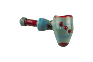 This is the Ruby Corn Cob Pipe from Technicolor Tony's available at Ritual Colorado. Featuring a sizeable bowl and striking ruby accents this heady hand pipe is a great addition to any collection. 