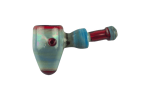 This is the Ruby Corn Cob Pipe from Technicolor Tony's available at Ritual Colorado. Featuring a sizeable bowl and striking ruby accents this heady hand pipe is a great addition to any collection. 