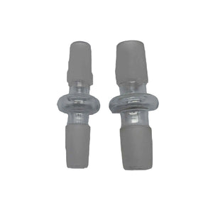 These are Male-to-Male Glass Adapters by Ritual Glass available at Ritual Colorado. Featuring two male connections (14mm or19mm) these sleek adapters are a convenient way to make your glass compatible.