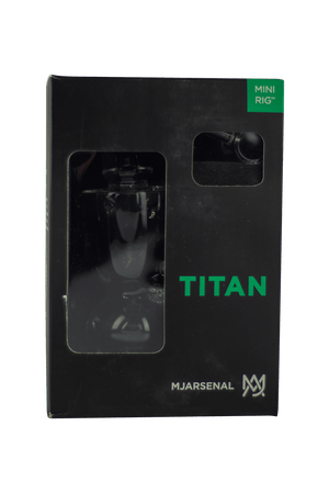 This is the Titan Mini Dab Rig from MJ Arsenal available at Ritual Colorado. Featuring a 10mm female connection and included quartz banger and carb cap this is the perfect portable dab setup that also rips with a Dynavap. 