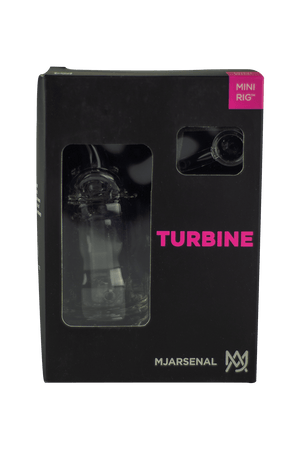 This is the Turbine Mini Rig from MJ Arsenal available at Ritual Colorado. Featuring a 10mm female connection and included quartz banger and carb cap this is the perfect portable dab setup that also rips with a Dynavap. 