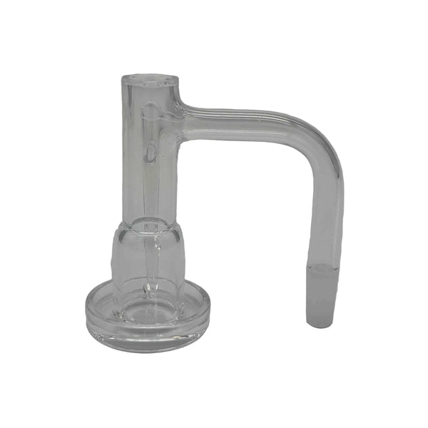 This is the Gale Terp Feeder Banger by MJ Arsenal available at Ritual Colorado. A sleek "feeder" quartz banger which features an easy-to-load side path for loading in your concentrates and auto-spin function.