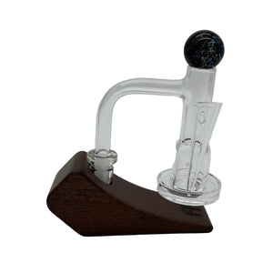 This is the Gale Terp Feeder Banger by MJ Arsenal available at Ritual Colorado. A sleek "feeder" quartz banger which features an easy-to-load side path for loading in your concentrates and auto-spin function.