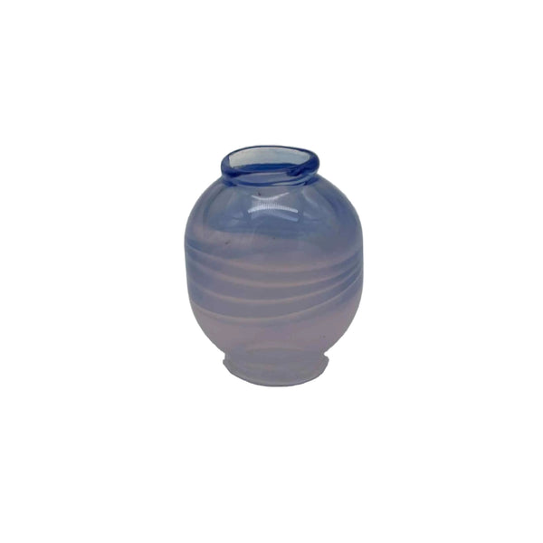 This is the Milky Pink / Light Blue Color Swirl Glass Macrame Bead by Biting Glass available at Ritual Colorado. Handmade in Denver, CO and featuring vibrant combinations of glass colors these beads are the perfect accent to your project.