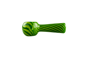 This is the Mini Green Swirl Pipe by Technicolor Tony available at Ritual Colorado. A beautiful handmade glass pipe featuring stunning shades of green.