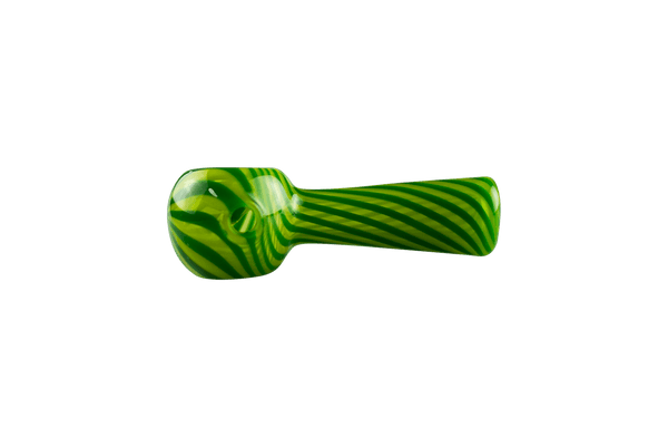This is the Mini Green Swirl Pipe by Technicolor Tony available at Ritual Colorado. A beautiful handmade glass pipe featuring stunning shades of green.