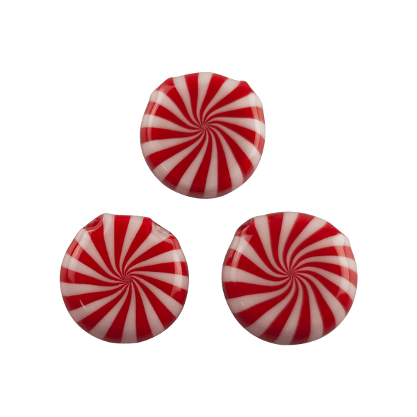 Peppermint Swirl Disc Pendants